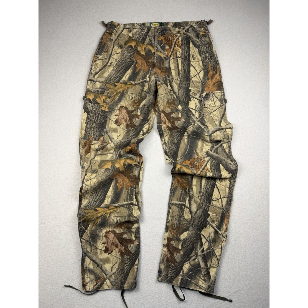 Cabelas Cargo Pants Mens 36 Tall Realtree Hardwoods Outdoor Adjustable
